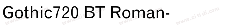 Gothic720 BT Roman字体转换